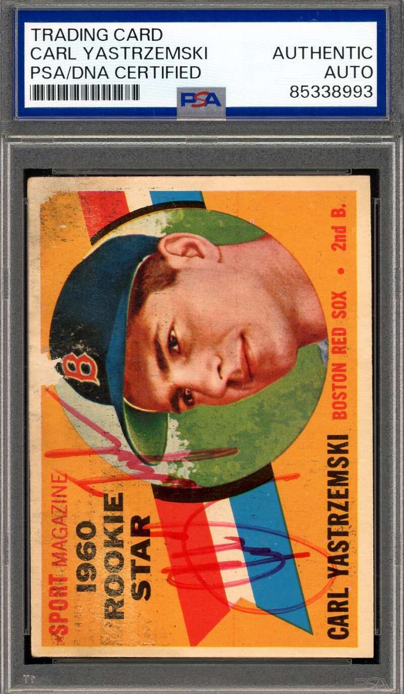 Carl Yastrzemski PSA DNA Signed 1960 Topps Rookie Stars Autograph