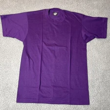 Vtg 90s Screen Stars Best Purple Blank Single Stitch T Shirt Mens Large USA