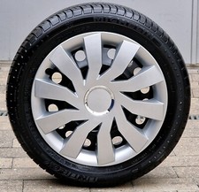 Set of 4 wheel trims 15" Hub Caps  to fit Fiat Punto,Stilo,Doblo + emblems 15"  