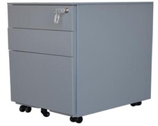 Metallschrank Rollenschrank Rollcontainer Metallrollcontainer Rollschrank grau B