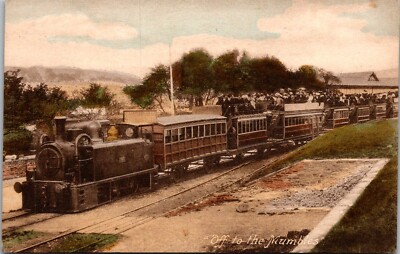 Excursion Train, Off to the Mumbles Swansea Bay Vintage Postcard X79