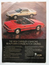 CHRYSLER LeBARON 1988 magazine advertisement - English - USA - ST501000518