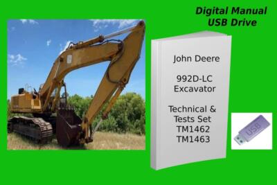 John Deere 992D-LC Excavator Technical & Operation Test Manual Set See Desc.