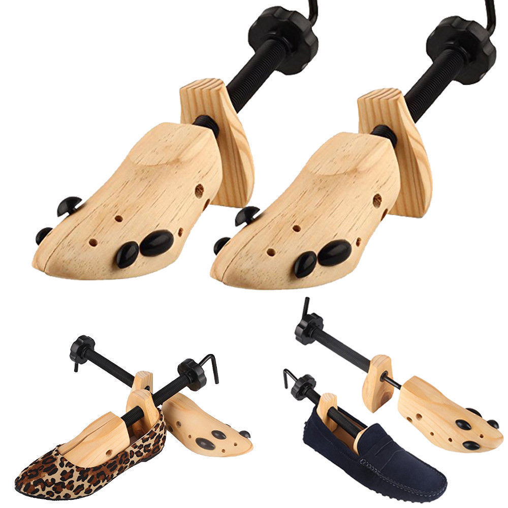 新作入荷 【代引き不可】 2021 One Pair 2-way Wooden Adjustable Wom Shoe Stretcher Men for