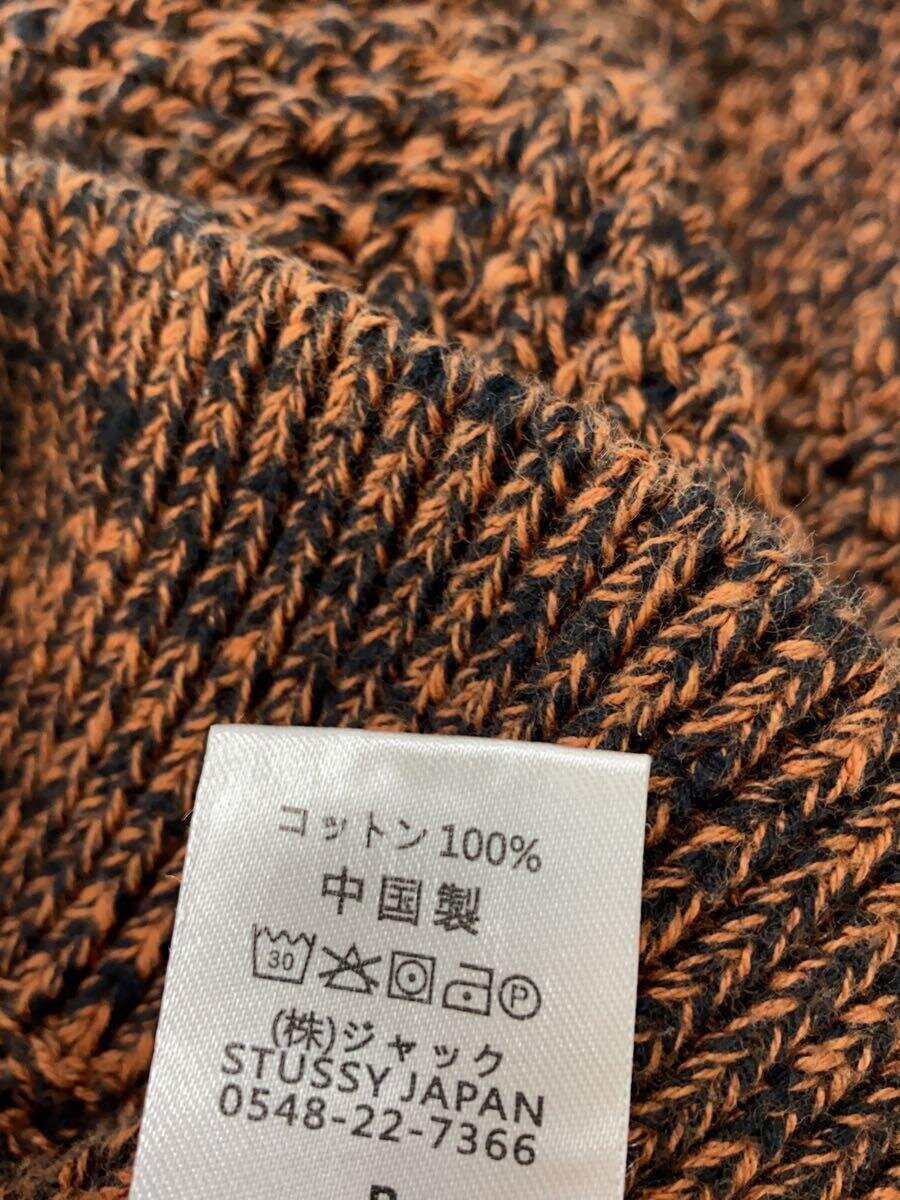 STUSSY 22AW 2 tone loose gauge sweater S cotton BRW 117136 STUSSY 22AW 2 tone loose gauge sweater S cotton BRW 117136
