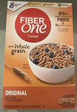 Fiber One Cereal, Original Bran, High Fiber Cereal Made with Whole Grain 19.6 OZ