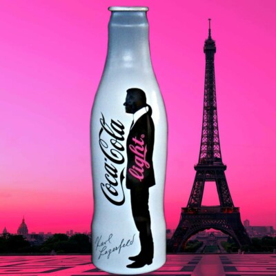 Limitierte Auflage 2010 Karl Lagerfeld Coca Cola Licht Aluminium Flasche Diat Ebay