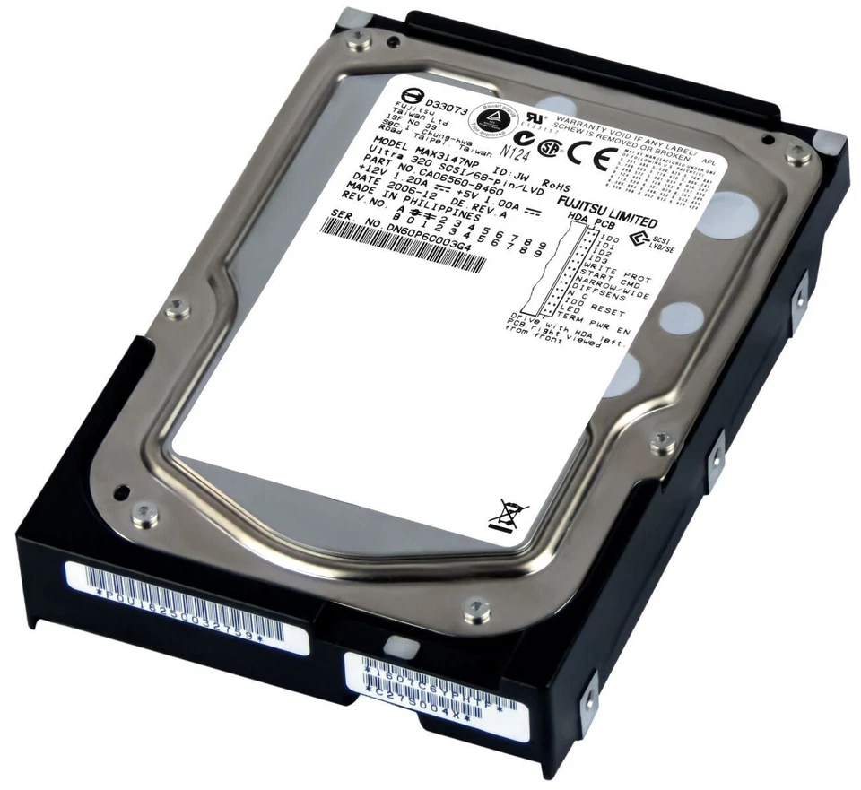 Hard Drive Fujitsu MAX3147NP 147GB 15000U/Min 8MB SCSI U320 68-pin 3.5 " - Image 2 of 3