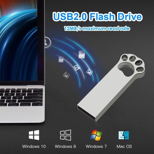 USB 2.0 Pendrive Metal Cat Paw USB Flash Drive with Keychain Hole (8GB) - Bild 3 von 7