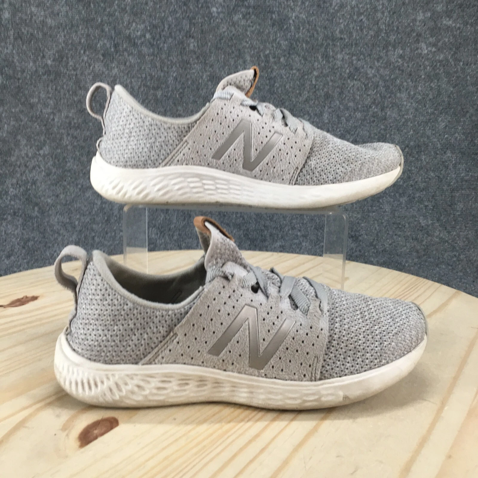 Scarpe New Balance donna 8 Fresh Foam sneaker sportive da corsa grigie stringate WSPTLG1