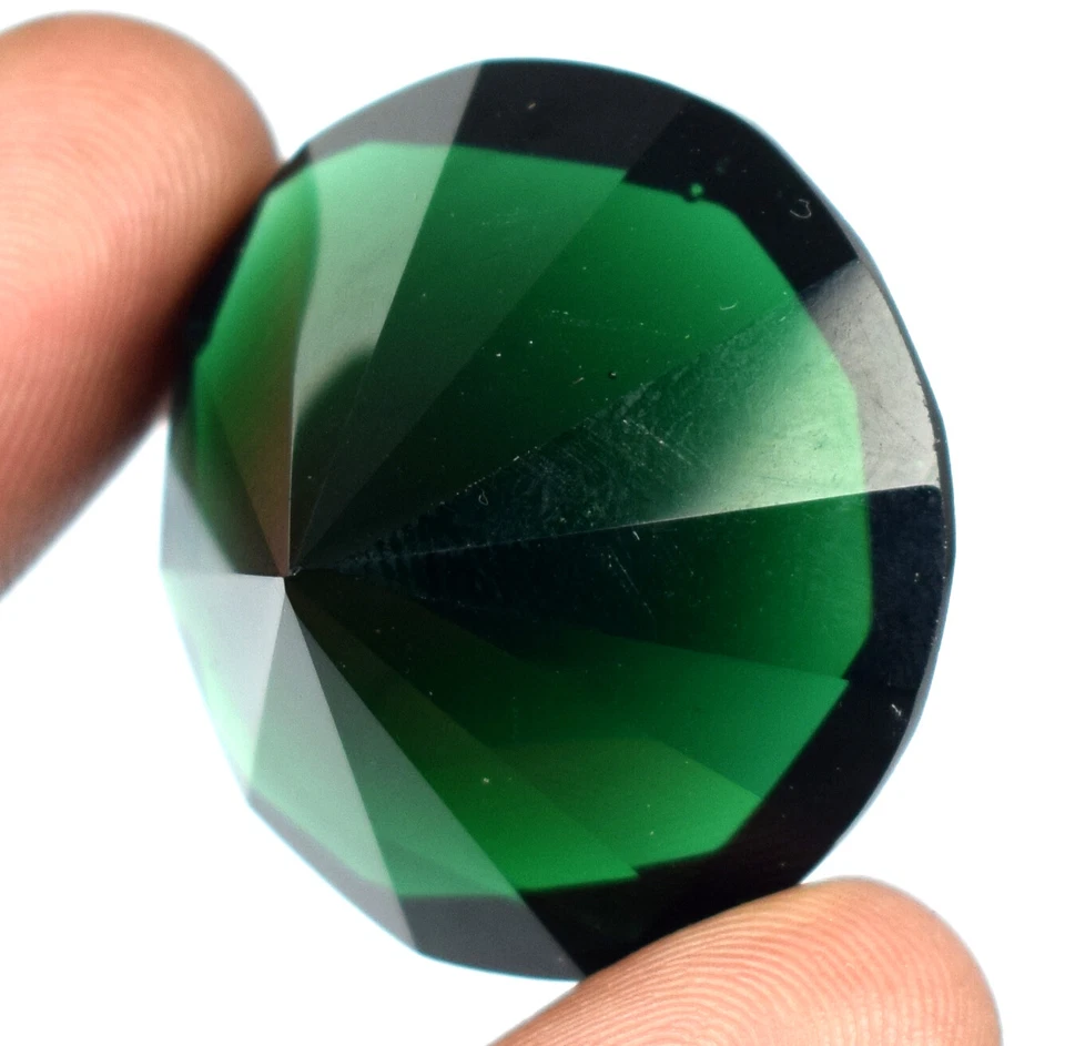Piedras preciosas sueltas redondas de amatista verde brasileña de 80-100 quilates certificadas Foto 4 de 4