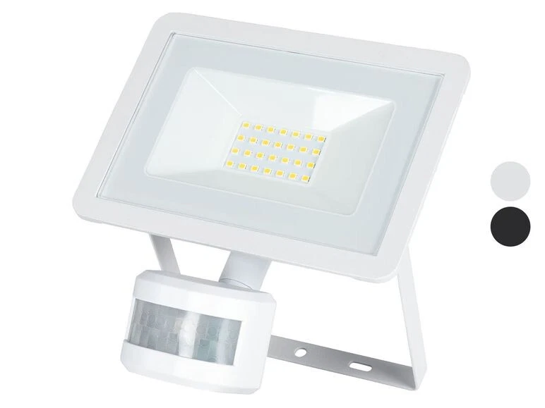 LivarnoLux LED Outdoor Floodlight 24W Motion Sensor Uses Up To