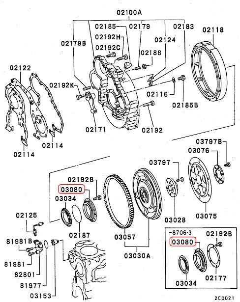 Mitsubishi Genuine Oil seal crankshaft RR Japan ME034976 OEM | eBay 
