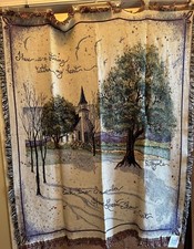 Vtg Amazing Grace Tapestry Afghan Throw Blanket Simply Home Made In USA 2002 NWT