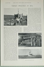 1897 Druck Ziel&uuml;bung Auf See Abwurfziel &Uuml;ber Bord Wartende Befehle