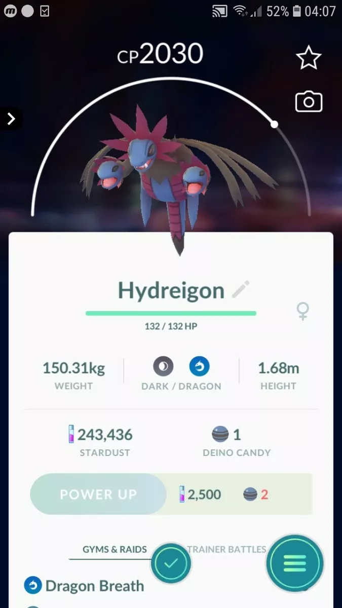 Hydreigon ( Deino Evolution ) Pokemon Trade Go