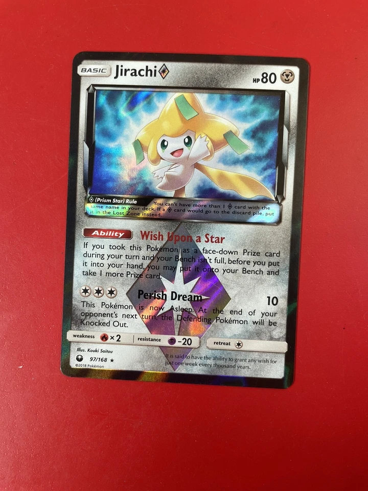 Pokemon Card - Jirachi Prism Star SM Celestial Storm 97/168 Prism Holo Rare - Image 2 of 3