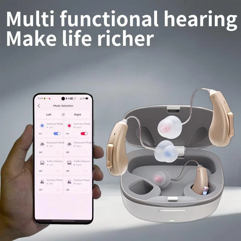 Audífonos Bluetooth con llamadas telefónicas y transmisión de música APP Control para adultos Foto 2 de 4