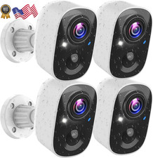 Security Cameras Wireless Outdoor 4 Pack Battery Powered Cameras for Home