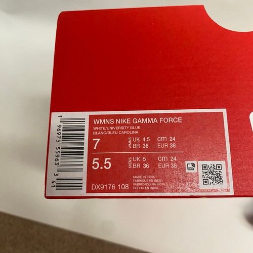 Zapatos para mujer Nike Gamma Force DX9176-108 azul universitario blanco talla 7 - Imagen 5 de 6