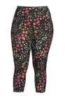 Terra and Sky Pink Ditzy Floral High Rise Capri Leggings 3X (24W-26W) NWT — photo 4