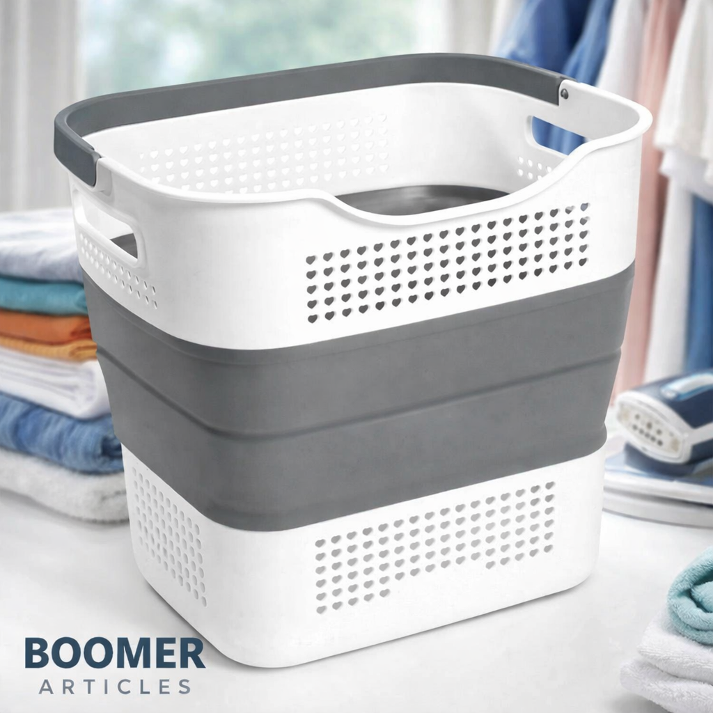 Foldable Laundry Basket Collapsible Hamper with Handles Pop Up Basket 11 Gallon