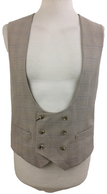 Marks & Spencer Slim Fit 42R Check Waistcoat NWOT F1