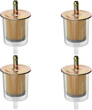 3/8 Inch Inline Fuel Filter 4PCS Clear Housing Gas Engine