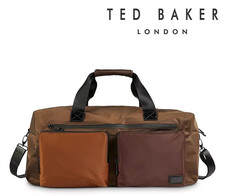 Ted Baker EPING Satin Nylon Holdall Brown Duffle Bag Travel Gym Laptop XL £149