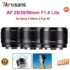 7artisans AF 25/35/50mm F1.8 APS-C Frame STM Prime Lens for Sony E/Fuji X Mount