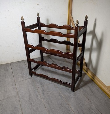 Vintage Bombay Company Mahogany Wood Wine Rack Holds 12 Bottles