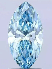 1.70 Ct Certified VVS1 D Grade Marquise Cut 6x12 MM Natural Blue Diamond