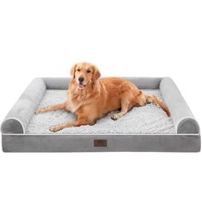 Dog Beds Large Sized Dog, Orthopedic Large Pet 36.0"L x 27.0"W x 6.5"Th Grey