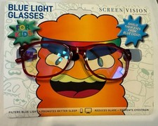 ICU Eyewear Kids Youth Screen Vision Blue Light Filtering Oval Glasses - Red