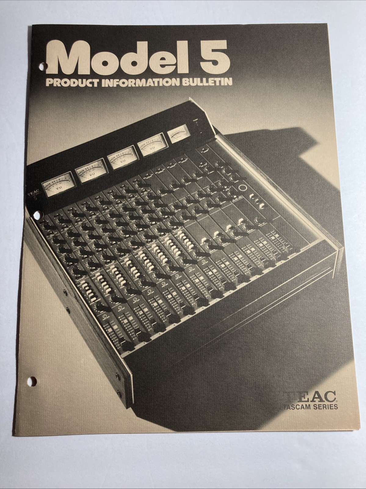 Teac Model 5 Product Information Bulletin Brochure Mixing Console Vintage