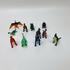 Lot If 11 Miniature Plastic Dinosaur Figurines Toys Cake Toppers