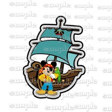 Disney Pirate Mickey dc Premade Scrapbook Paper Pieces, Die cuts