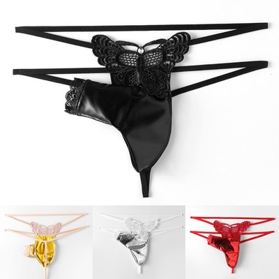 Schlanke und stilvolle Herren Tanga Unterwäsche mit atmungsaktivem Stoff und hohlem Design