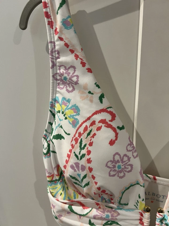 Camiseta Tankini Talbots Aqua Club Talla M, Rosa Paisley Floral Foto 3 de 4