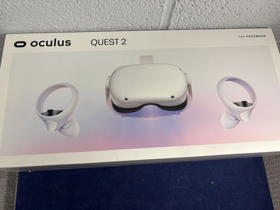 oculus quest 2 128gb controllers VR headset strap box cable complete working
