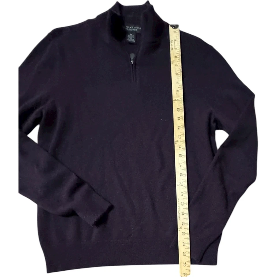 Suéter Pullover Para Hombres The Men's Store Bloomingdales Cachemir 1/4 Cremallera Foto 3 de 4