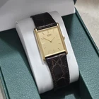 Vintage Seiko Men's Gold Tank Watch 6530 Quartz Running CLEAN Original Band RUNS