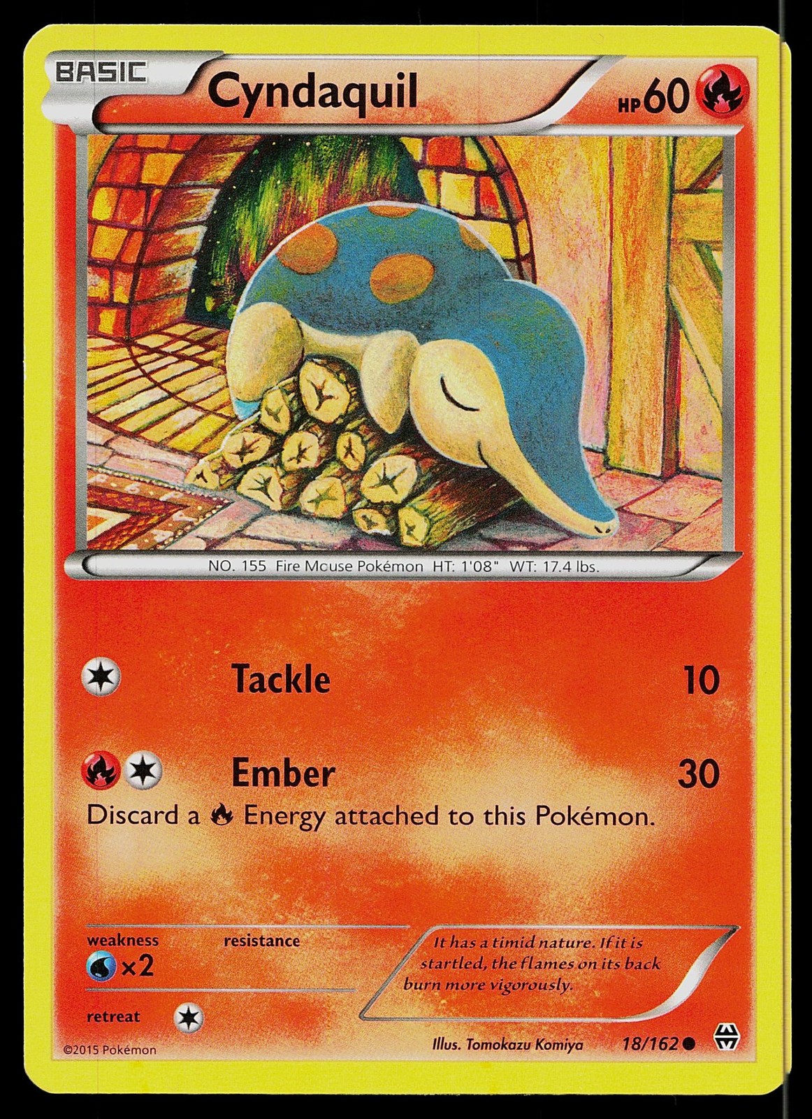 Pokemon Card BREAKthrough Cyndaquil 18/162 Common