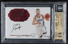 2016-17 Flawless Rookie Ruby 3/15 Domantas Sabonis BGS 9.5 GEM MINT Auto 13t5