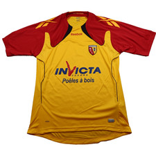 Racing Club De Lens Football Shirt Large Yellow Home 2010 2011 Reebok Jersey
