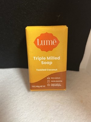 Lume Triple Milled Soap Toasted Coconut 5oz Bar Sealed Discontinued