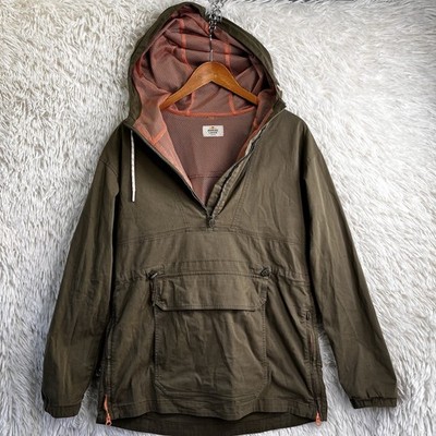 Marine Layer Olive Green Hooded Pullover Tacoma Anorak Utility Jacket Women Med