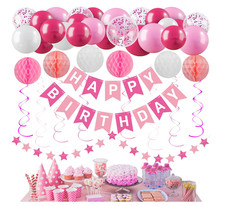 Happy Birthday Decorations Multiple Styles Banners Balloons Sets Party Supplies