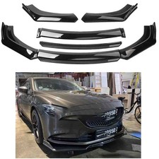 Body Kit Glossy Black For Mazda 6 2003-2021 Front Bumper Lip Spoiler Splitter