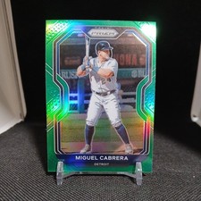 2021 Panini Prizm - Miguel Cabrera - Tier III Green Prizm Parallel #250